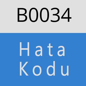 B0034 hatasi