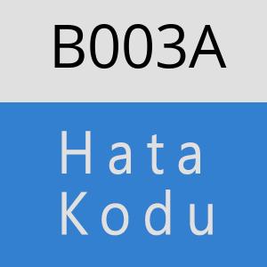 B003A hatasi