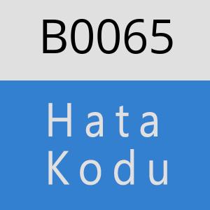 B0065 hatasi