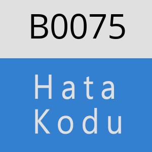 B0075 hatasi