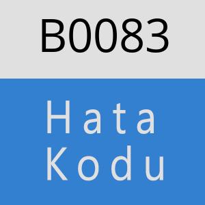 B0083 hatasi