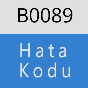 B0089 hatasi