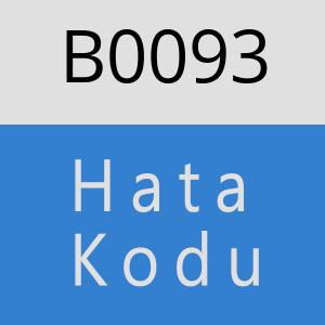 B0093 hatasi