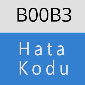 B00B3 hatasi