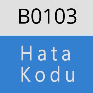 B0103 hatasi