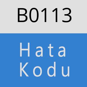 B0113 hatasi