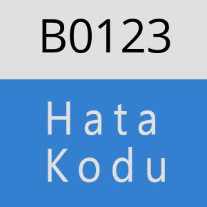 B0123 hatasi