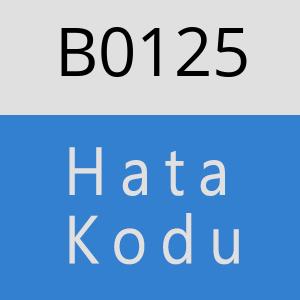 B0125 hatasi