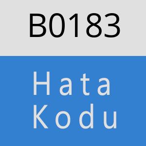 B0183 hatasi