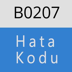 B0207 hatasi