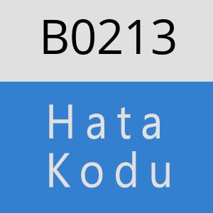 B0213 hatasi