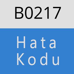 B0217 hatasi