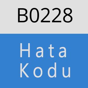 B0228 hatasi