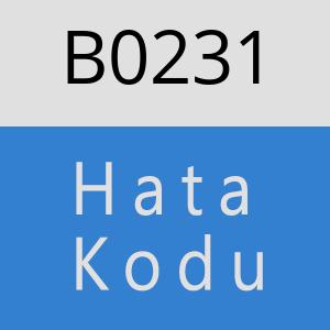 B0231 hatasi