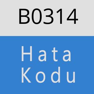 B0314 hatasi