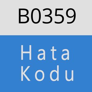 B0359 hatasi