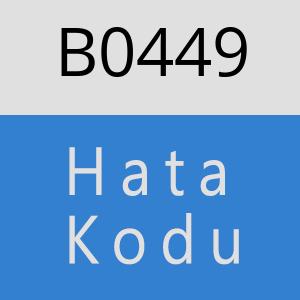 B0449 hatasi