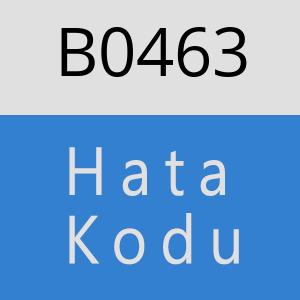 B0463 hatasi