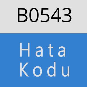 B0543 hatasi