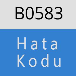 B0583 hatasi