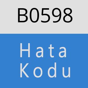 B0598 hatasi