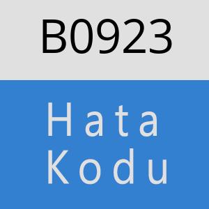 B0923 hatasi