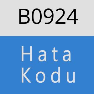 B0924 hatasi