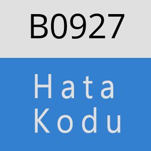 B0927 hatasi