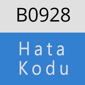 B0928 hatasi