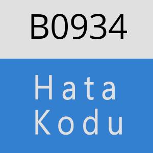 B0934 hatasi