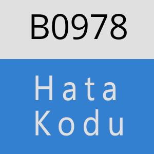 B0978 hatasi