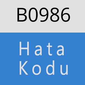 B0986 hatasi