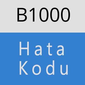 B1000 hatasi