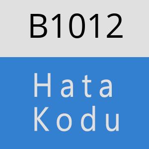 B1012 hatasi