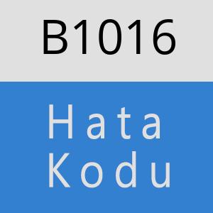 B1016 hatasi