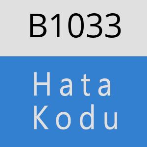 B1033 hatasi