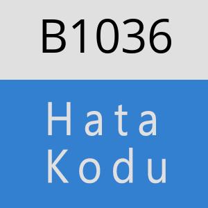 B1036 hatasi