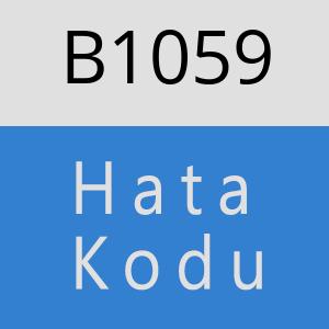 B1059 hatasi