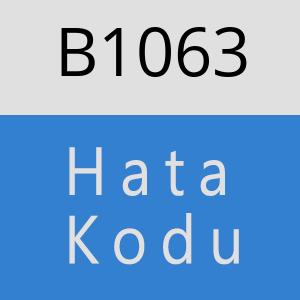 B1063 hatasi