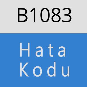 B1083 hatasi