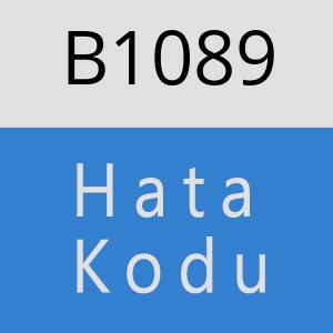 B1089 hatasi