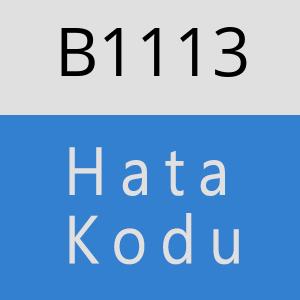 B1113 hatasi