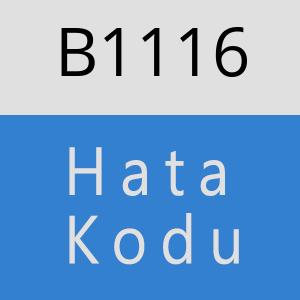 B1116 hatasi