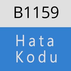 B1159 hatasi