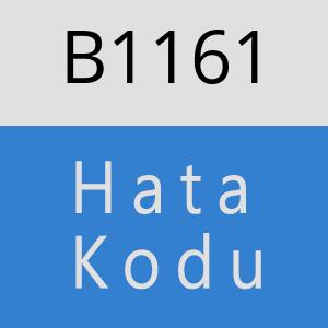 B1161 hatasi