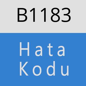 B1183 hatasi