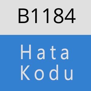 B1184 hatasi