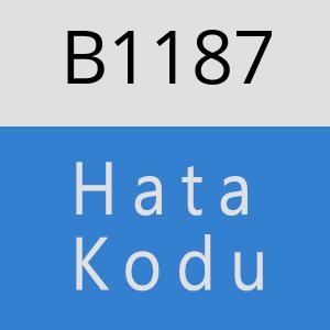 B1187 hatasi