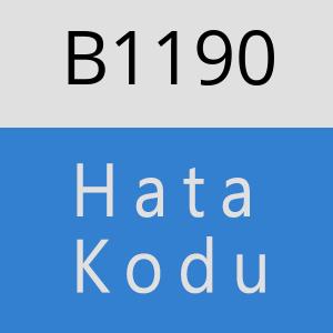 B1190 hatasi