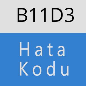 B11D3 hatasi
